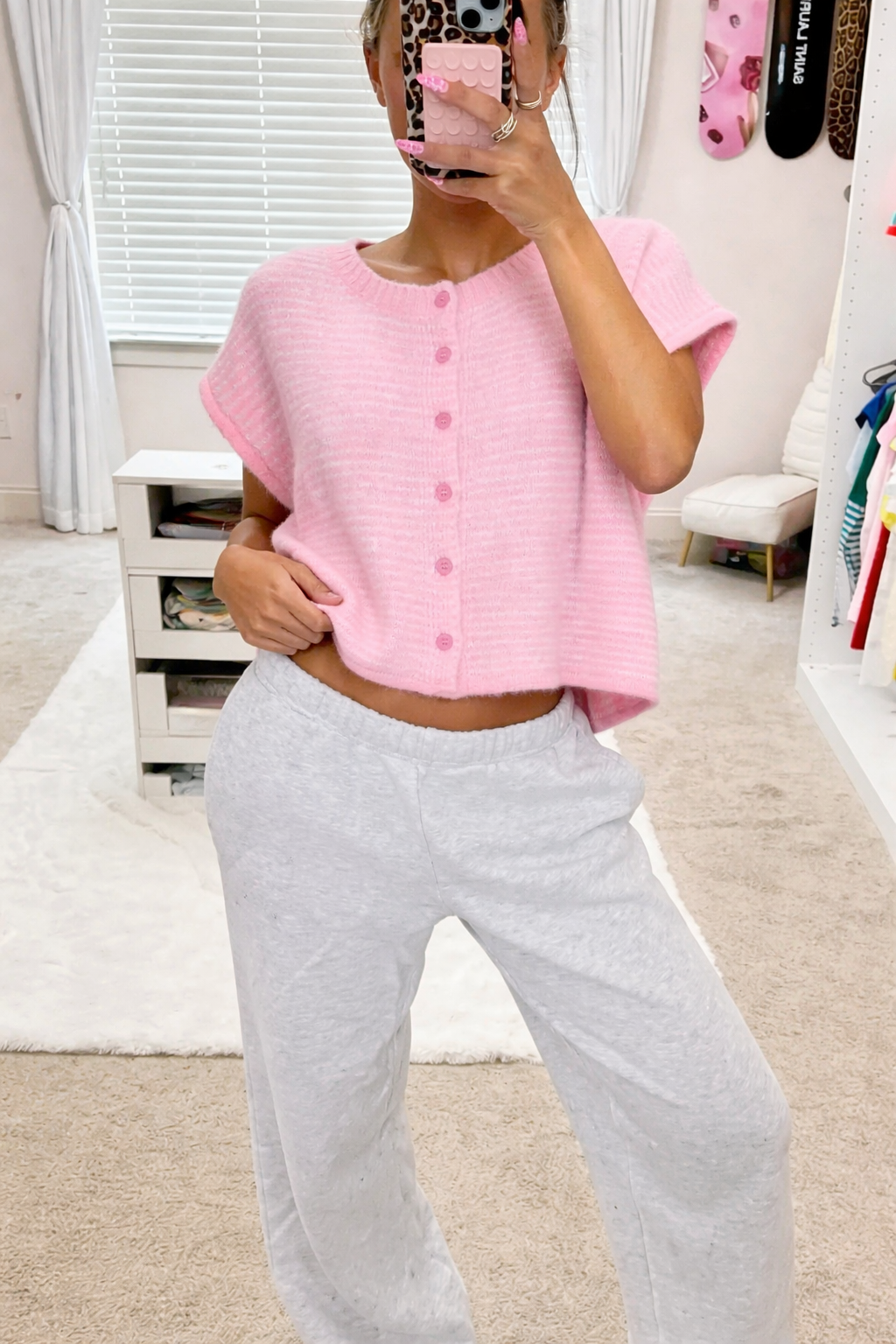 *Pre-order* Pink Striped Cardigan