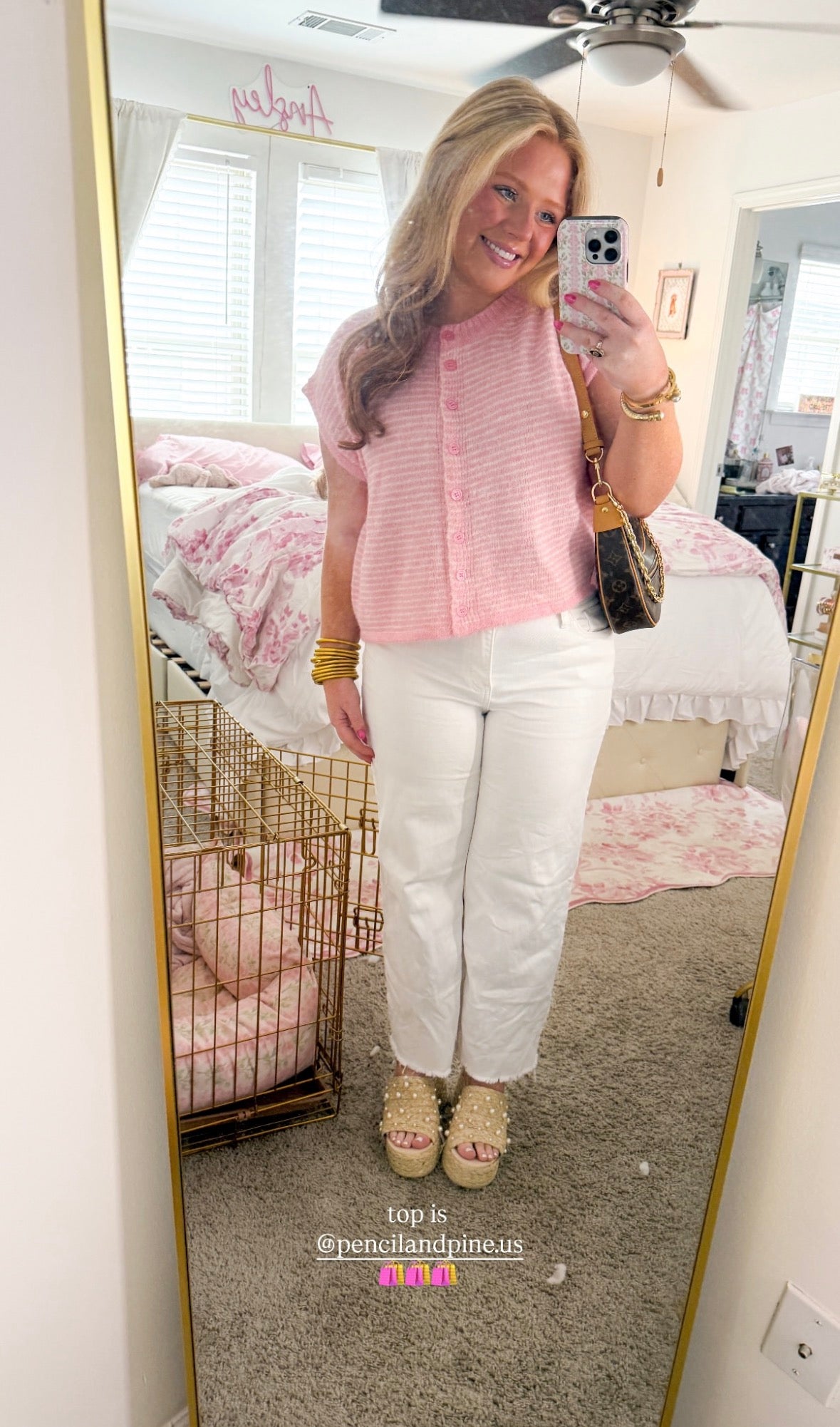 *Pre-order* Pink Striped Cardigan